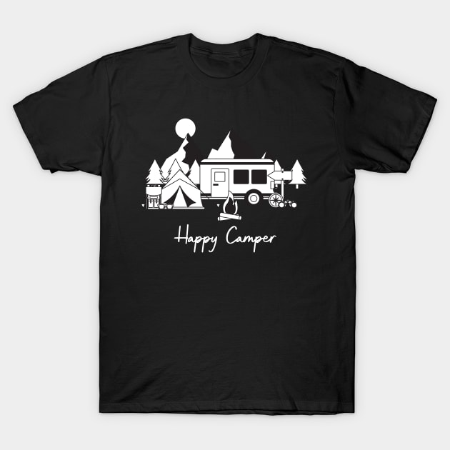 Happy Camper T-Shirt by Xtian Dela ✅